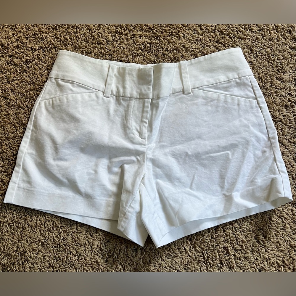 Ann Taylor High Waist White Shorts Size 4